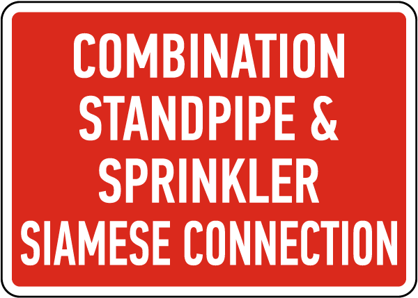 Combination Standpipe & Sprinkler Sign