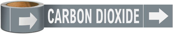 Carbon Dioxide Pipe Marker on a Roll