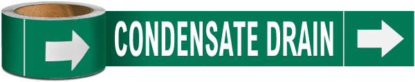 Condensate Drain Pipe Marker on a Roll