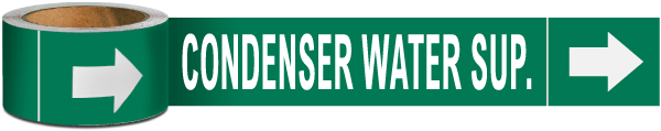Condenser Water Sup. Pipe Marker on a Roll