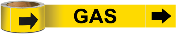 Gas Pipe Marker on a Roll