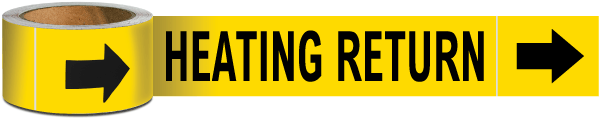Heating Return Pipe Marker on a Roll