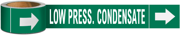 Low Press Condensate Pipe Marker on a Roll