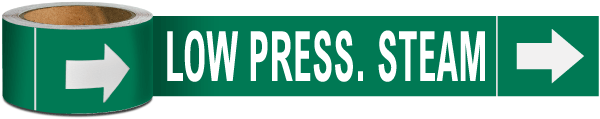 Low Press. Steam Pipe Marker on a Roll