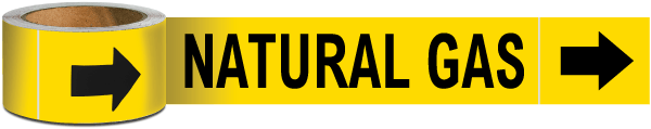 Natural Gas Pipe Marker on a Roll