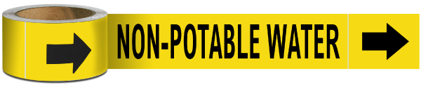 Non-Potable Water Pipe Marker on a Roll
