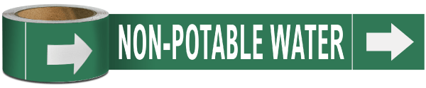 Non-Potable Water Pipe Marker on a Roll
