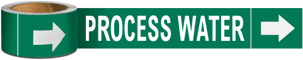 Process Water Pipe Marker on a Roll