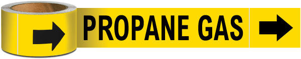 Propane Gas Pipe Marker on a Roll
