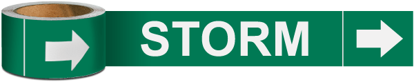 Storm Pipe Marker on a Roll