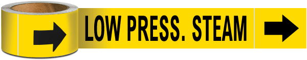 Low Press. Steam Pipe Marker on a Roll
