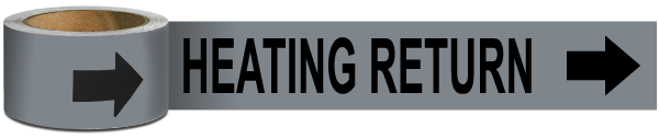 Heating Return Pipe Marker on a Roll
