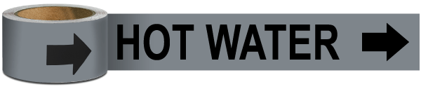 Hot Water Pipe Marker on a Roll