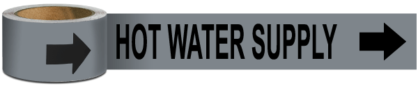 Hot Water Supply Pipe Marker on a Roll