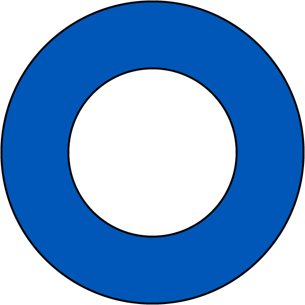 Blank Blue Fire Hydrant Ring Sign