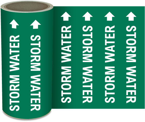 Storm Water Continuous Pipe Marker on a Roll