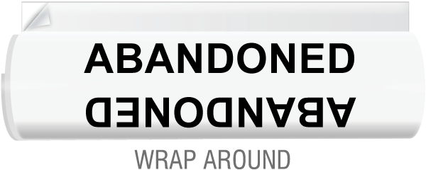 Abandoned High Temp. Wrap Around & Strap-On Pipe Marker