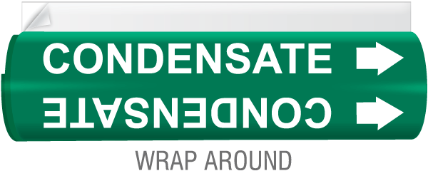 Condensate High Temp. Wrap Around & Strap-On Pipe Marker