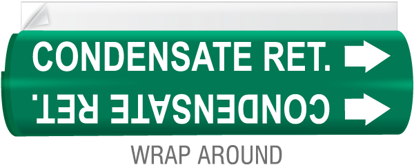 Condensate Ret. High Temp. Wrap Around & Strap-On Pipe Marker