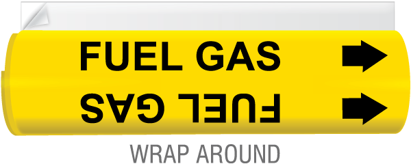 Fuel Gas High Temp. Wrap Around & Strap-On Pipe Marker