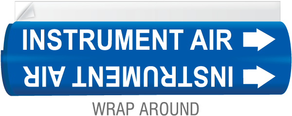 Instrument Air High Temp. Wrap Around & Strap-On Pipe Marker