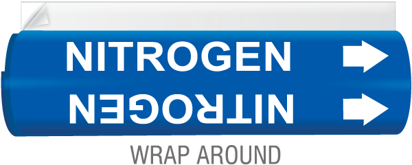 Nitrogen High Temp. Wrap Around & Strap On Pipe Marker