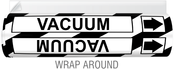 Vacuum High Temp. Wrap Around & Strap-On Pipe Marker