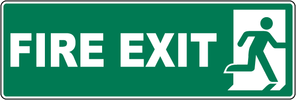 Fire Exit Right Sign