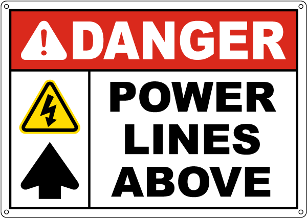 Danger Power Lines Above