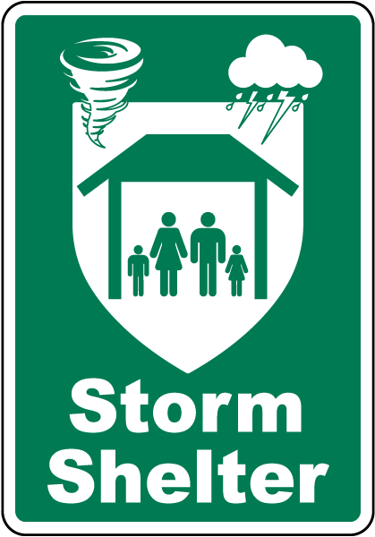 Storm Shelter Sign