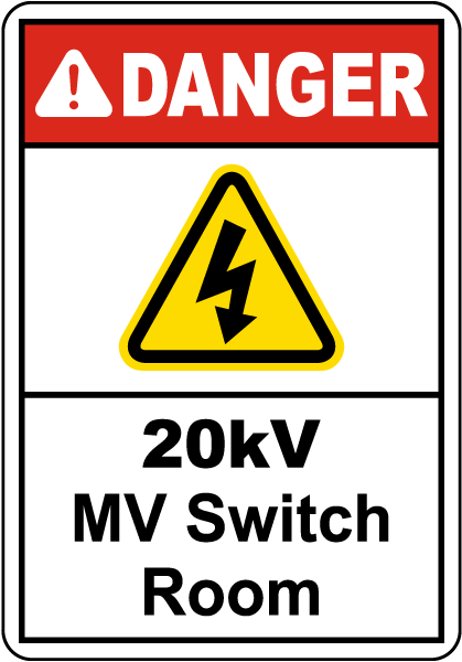 Danger 20kv Switch Room Sign