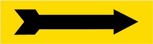 Yellow/Black Arrow Label