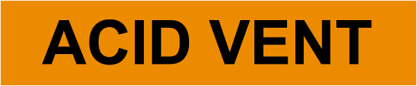 Acid Vent Pipe Label