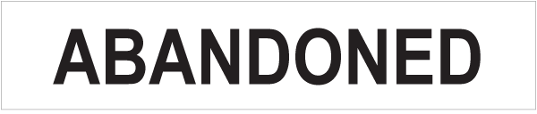 Abandoned Pipe Label