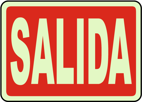 Spanish Exit Sign