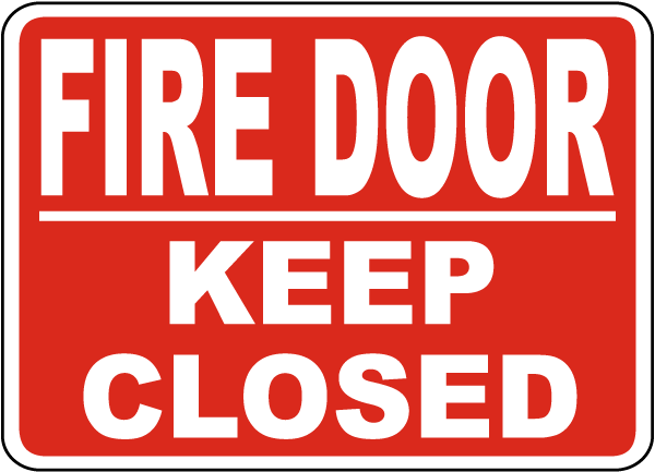 Fire Door Keep Closed Sign A5170 - by SafetySign.com