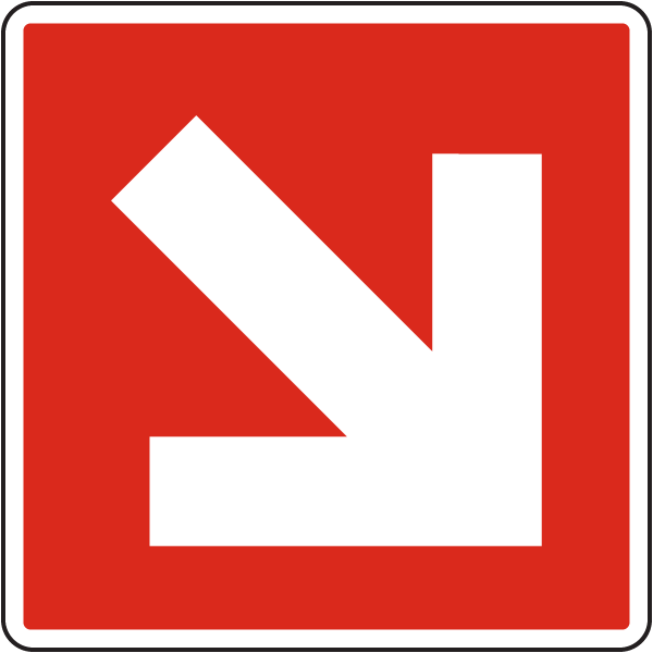 Diagonal Directional Arrow Sign