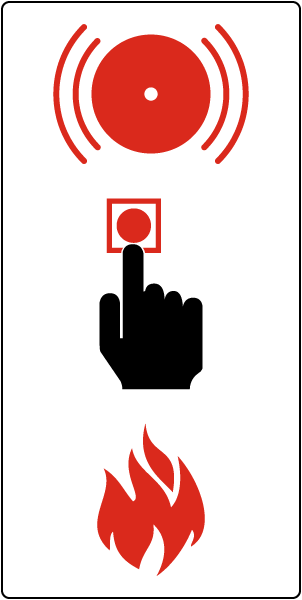 Manually Activated Fire Alarm Sign