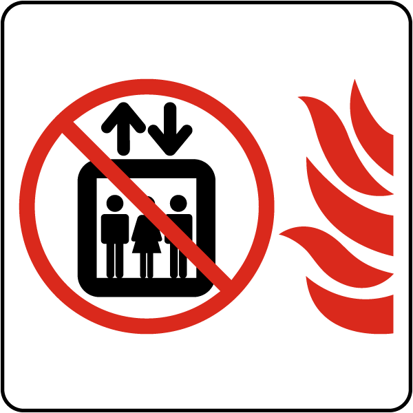 Do Not Use Elevator In Case Of Fire Sign