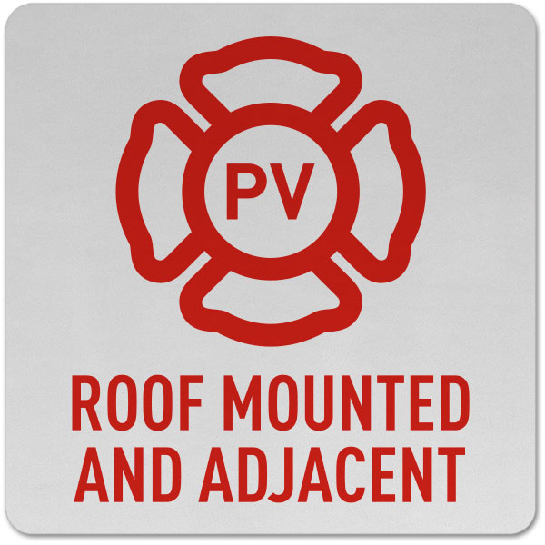 PV Roof Mounted and Adjacent Solar Panel Sign