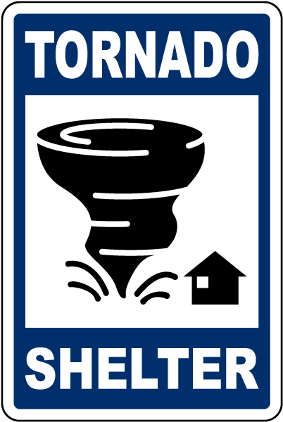 Tornado Shelter Sign