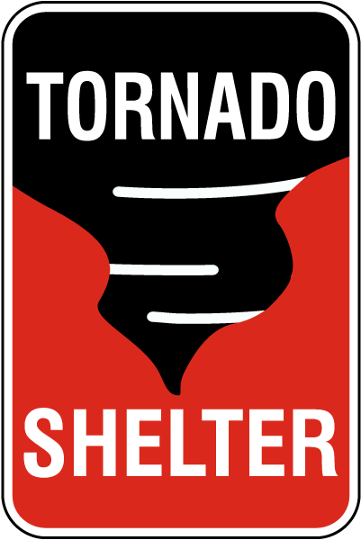 Tornado Shelter Sign