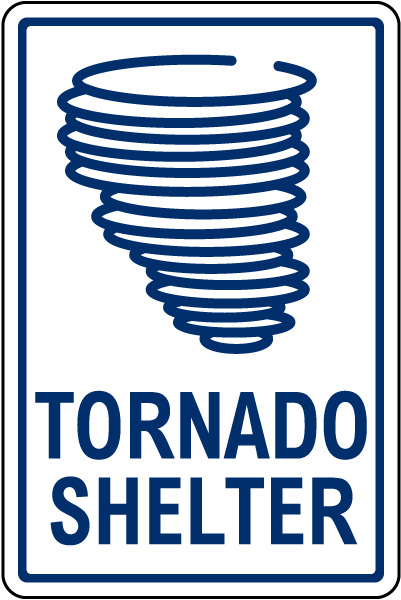 Tornado Shelter Sign