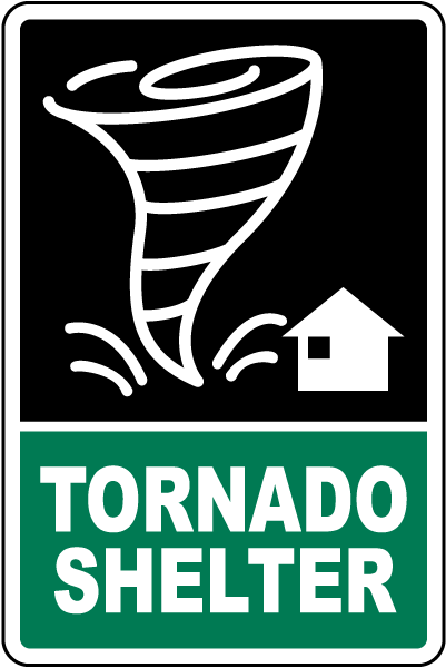 Tornado Shelter Sign