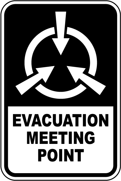 Evacuation Meeting Point Sign