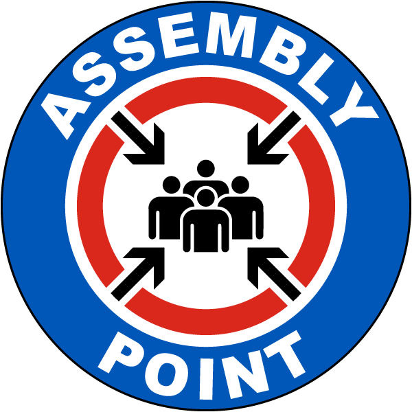 Assembly Point Floor Sign