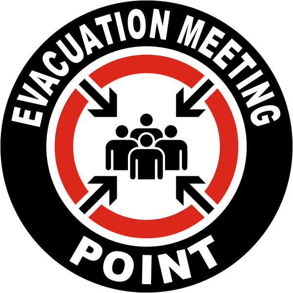 Evacuation Meeting Point Floor Sign