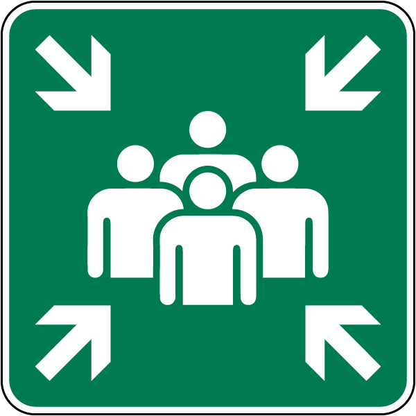 Assembly Point Symbol Sign