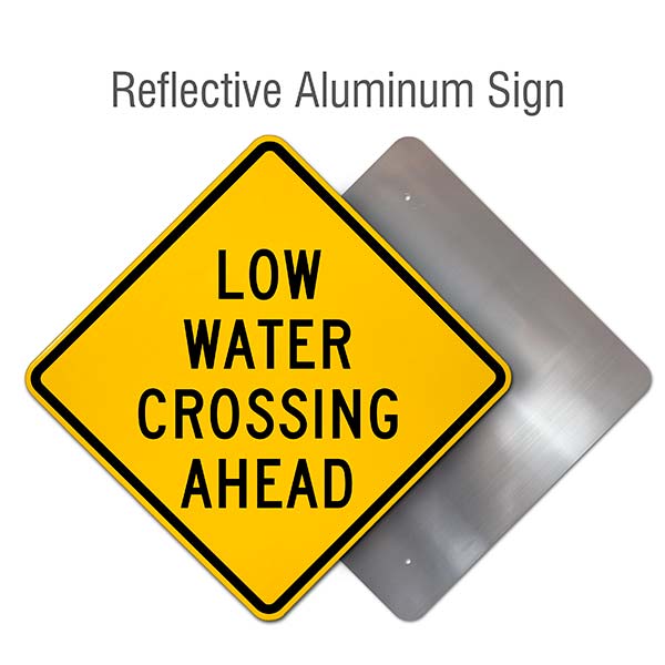 Low Water Crossing Ahead Sign