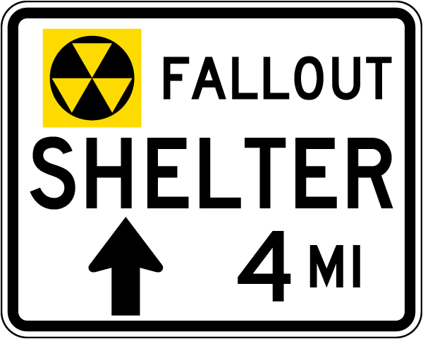 Fallout Shelter (Upward Arrow) Sign